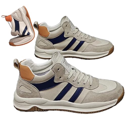 BIUBIULOVE Bequeme Und Lässige Schuhe Im Modischen Retro-Stil, Modische Herren-Sneaker, Orthopädische Komfortschuhe, rutschfeste, Leichte, Atmungsaktive Laufschuhe Zum Reinschlüpfen (Orange,39) von BIUBIULOVE