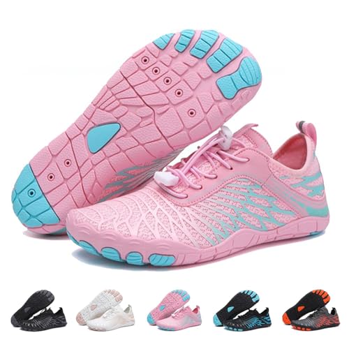 BIUBIULOVE Pantherai Max Barfußschuhe, Barekick-Schuhe, Outdoor- Und rutschfeste Barfußschuhe, Gesunde Und rutschfeste Barfußschuhe, Unisex (Pink,10/43) von BIUBIULOVE