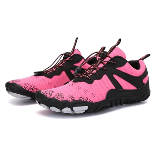 BIUBIULOVE Purestep Spring Barfußschuhe, Wanderschuhe, Barfußschuhe, Damen Und Herren, Wasserschuhe, Breite Zehenbox, rutschfeste Outdoor-Sport-Zero-Drop-Schuhe (C Rosa,35) von BIUBIULOVE