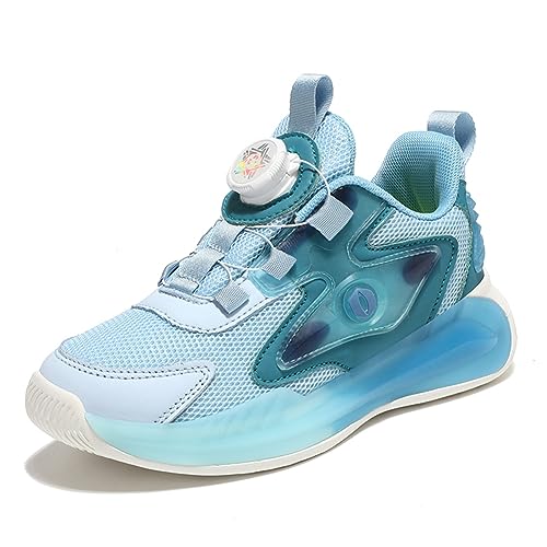 BIackPig Kinderschuhe Atmungsaktiv Jungen Sportschuhe Mädchen Turnschuhe Laufschuhe mit Klettverschluss und rutschfest Leicht Halle Sohle Denim blau28 EU von BIackPig