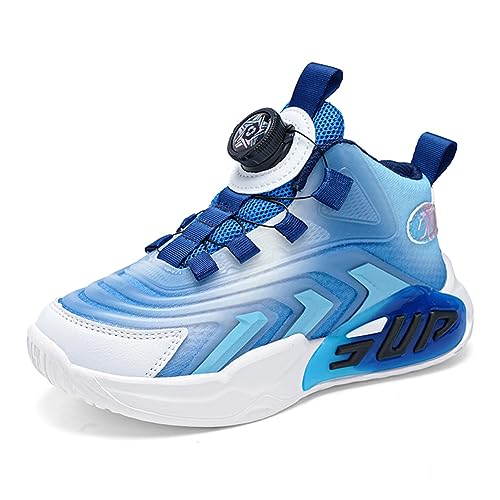 BIackPig Kinderschuhe Atmungsaktiv Jungen Sportschuhe Mädchen Turnschuhe Laufschuhe mit Klettverschluss und rutschfest Sohle 28EU-39EU Royal Blue 31EU von BIackPig