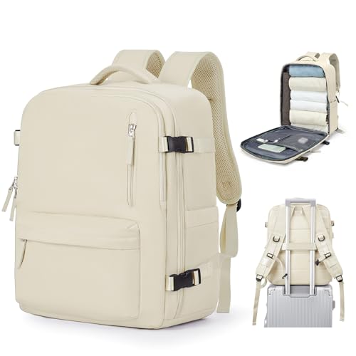 BJLFS Groß Handgepäck Rucksack 40x20x25 Ryanair Reiserucksack Damen Handgepäck flugzeug Easyjet Handgepäck 45x36x20 Rucksack Damen mit Laptopfach Wasserdichter Tagesrucksack mit Schuhfach von BJLFS