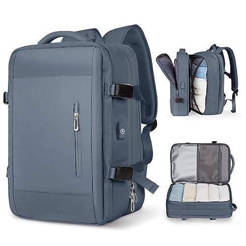 BJLFS Groß Handgepäck Rucksack 40x20x25 Ryanair Reiserucksack Damen Handgepäck flugzeug Easyjet Handgepäck 45x36x20 Rucksack Damen mit Laptopfach Wasserdichter Tagesrucksack mit Schuhfach von BJLFS