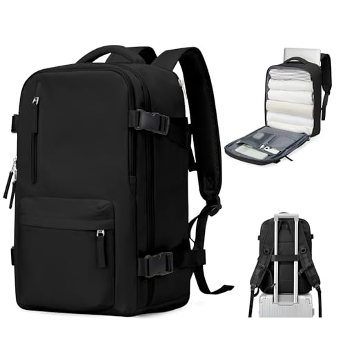 BJLFS Groß Handgepäck Rucksack 40x20x25 Ryanair Reiserucksack Damen Handgepäck flugzeug Easyjet Handgepäck 45x36x20 Rucksack Damen mit Laptopfach Wasserdichter Tagesrucksack mit Schuhfach von BJLFS