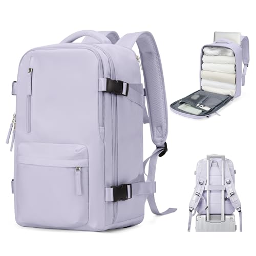 BJLFS Groß Handgepäck Rucksack 40x20x25 Ryanair Reiserucksack Damen Handgepäck flugzeug Easyjet Handgepäck 45x36x20 Rucksack Damen mit Laptopfach Wasserdichter Tagesrucksack mit Schuhfach von BJLFS