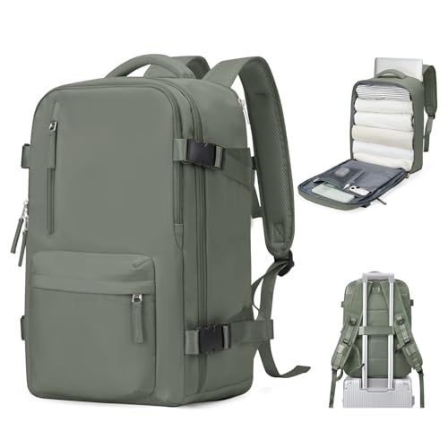 BJLFS Groß Handgepäck Rucksack 40x20x25 Ryanair Reiserucksack Damen Handgepäck flugzeug Easyjet Handgepäck 45x36x20 Rucksack Damen mit Laptopfach Wasserdichter Tagesrucksack mit Schuhfach von BJLFS