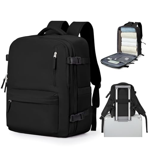 BJLFS Groß Handgepäck Rucksack 40x20x25 Ryanair Reiserucksack Damen Handgepäck flugzeug Easyjet Handgepäck 45x36x20 Rucksack Damen mit Laptopfach Wasserdichter Tagesrucksack mit Schuhfach von BJLFS