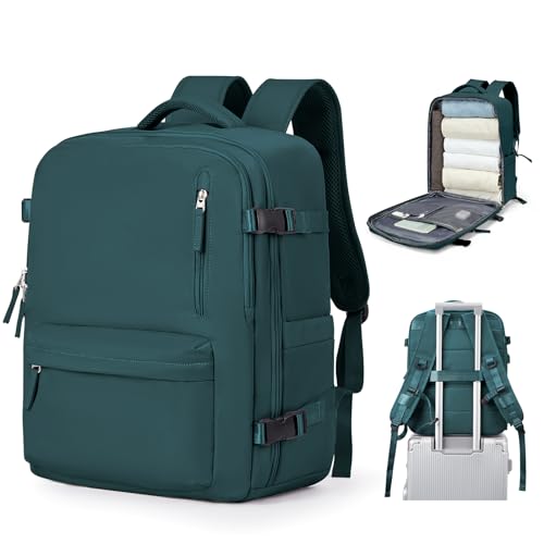 BJLFS Groß Handgepäck Rucksack 40x20x25 Ryanair Reiserucksack Damen Handgepäck flugzeug Easyjet Handgepäck 45x36x20 Rucksack Damen mit Laptopfach Wasserdichter Tagesrucksack mit Schuhfach von BJLFS