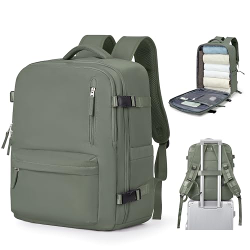 BJLFS Groß Handgepäck Rucksack 40x20x25 Ryanair Reiserucksack Damen Handgepäck flugzeug Easyjet Handgepäck 45x36x20 Rucksack Damen mit Laptopfach Wasserdichter Tagesrucksack mit Schuhfach von BJLFS