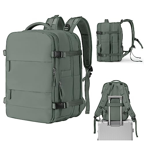 BJLFS Reiserucksack Damen,Ryanair Handgepäck 40x20x25 Rucksack, Easyjet Handgepäck 45x36x20 Rucksack Flugzeuge mit Laptopfach,Wasserdicht Business Rucksack mit Schuhfach von BJLFS