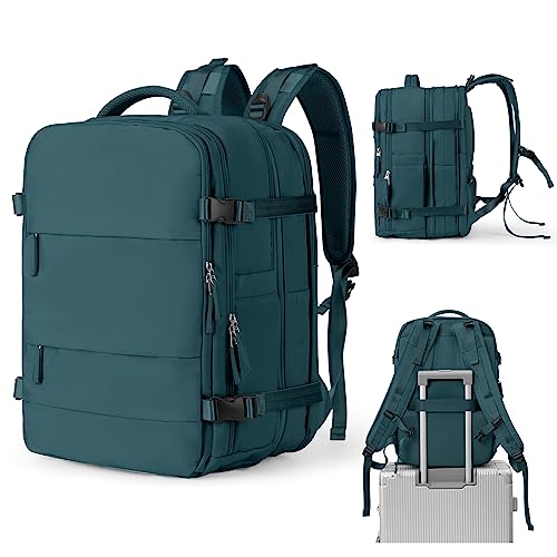 BJLFS Reiserucksack Damen,Ryanair Handgepäck 40x20x25 Rucksack, Easyjet Handgepäck 45x36x20 Rucksack Flugzeuge mit Laptopfach,Wasserdicht Business Rucksack mit Schuhfach von BJLFS