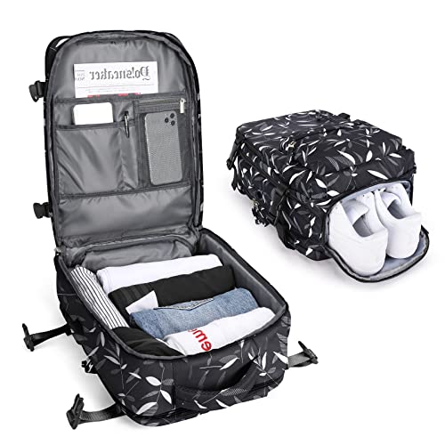 BJLFS Groß Handgepäck Rucksack 40x20x25 Ryanair Reiserucksack Damen Handgepäck flugzeug Easyjet Handgepäck 45x36x20 Rucksack Damen mit Laptopfach Wasserdichter Tagesrucksack mit Schuhfach von BJLFS