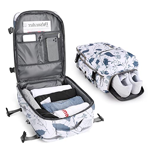 BJLFS Groß Handgepäck Rucksack 40x20x25 Ryanair Reiserucksack Damen Handgepäck flugzeug Easyjet Handgepäck 45x36x20 Rucksack Damen mit Laptopfach Wasserdichter Tagesrucksack mit Schuhfach von BJLFS