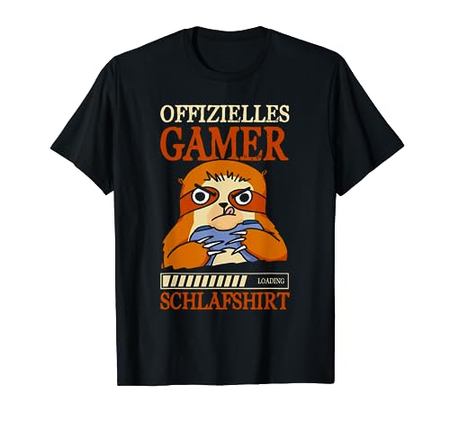 Offizielles Gamer Schlafshirt Videospieler Männer Jungen T-Shirt von BK Zocker Shirts Gaming Videospiel Gamer Geschenke