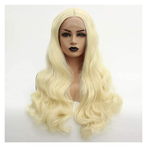 Perücken Perücke Natürliche 24 Zoll Blonde Synthetische Perücke, Lange Lockige, Gewellte Haarperücken Für Frauen, Cosplay, Halloween-Party-Perücken Täglichen Party von BKALIT