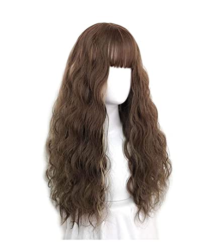 Perücken Perücke Natürliche Perücke for Frauen, lange lockige wellenartige WIG Synthetische Perücke Cosplay Perücke for Mädchen Täglichen Party von BKALIT