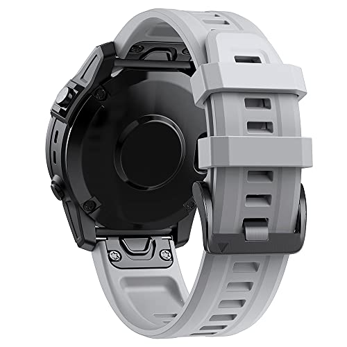 BKUANE 22 x 26 mm Silikon-Smart-Armbänder, offizielles Armband für Garmin Fenix 7, 7X, 6X, 6, Pro, 5X, 5, Easyfit Instinct 2/Descent G1, Solararmbänder, 22mm Fenix 7-Epix, Achat von BKUANE