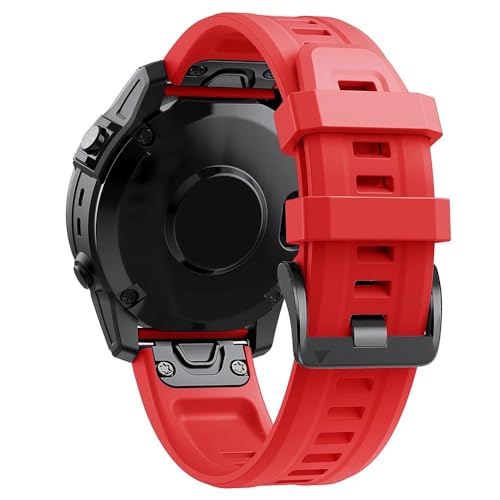 BKUANE 22 x 26 mm Silikon-Smart-Armbänder, offizielles Armband für Garmin Fenix 7, 7X, 6X, 6, Pro, 5X, 5, Easyfit Instinct 2/Descent G1, Solararmbänder, 26mm Fenix 7X 3HR, Achat von BKUANE