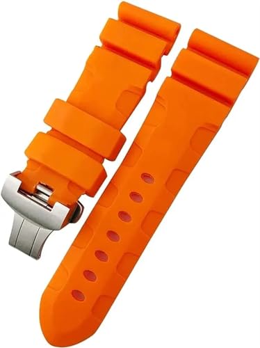 BKUANE Gummi-Uhrenarmband, 24 mm, 26 mm, Silikon, passend für Panerai Submersible Luminor PAM, grün-blau, wasserdichtes Armband, 24 mm, Achat von BKUANE