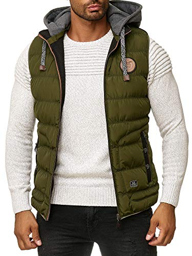 Blackrock Herren Outdoor-Weste - Slim-Fit - Abnehmbare Kapuze und Stehkragen - Moderne Stepp-Weste - Khaki M von Blackrock