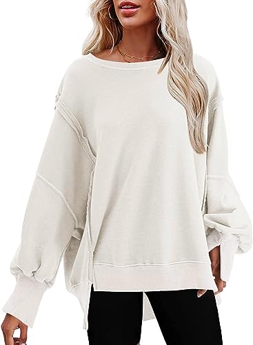 BLENCOT Damen Sweatshirt Langarmshirt Rundhals Tops Damen Teenager Mädchen Vintage Pullover Oberteile Top von BLENCOT