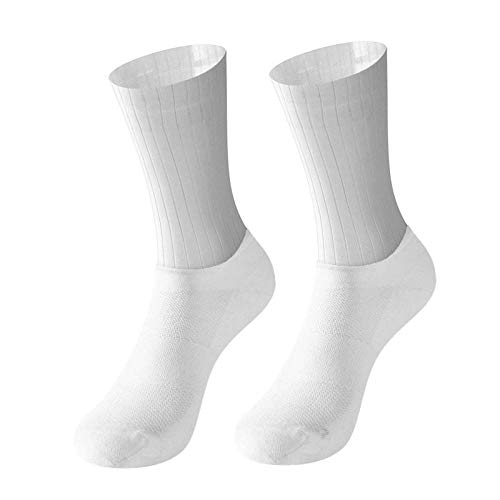 BLOMDE Socken Fahrrad Laufen Radfahren Atmungsaktive Fitness-Sportsocken-Weiß_L 39-45 von BLOMDE