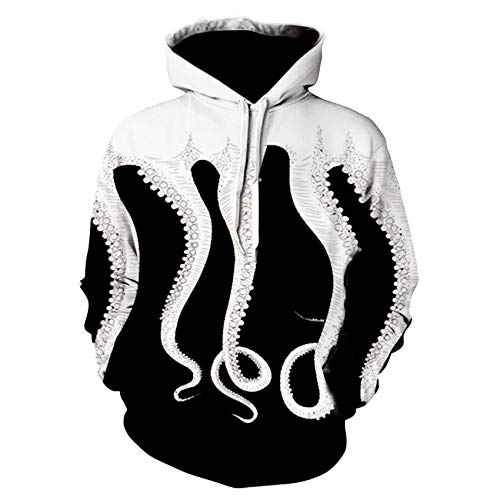 Hoodie Damen Octopus Bart Digitaldruck Tasche Fashion-We120_M von BLOMDE