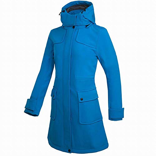 Regenjacke Damen Wasserdicht Winter Weiche Shell Winddicht Fleece Warme Lange Wandern Skifahren wasserdichte Outdoor Atmungsaktiv Anti-Uv-Jacke-C_XXL von BLOMDE