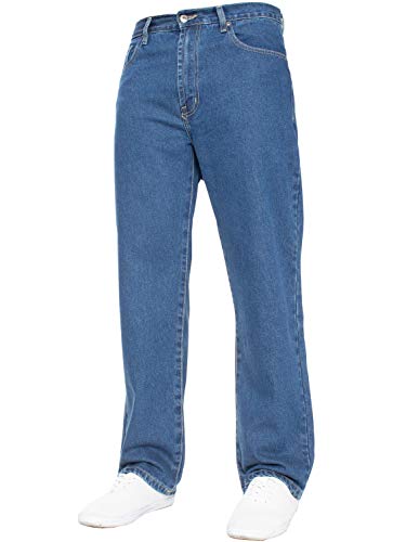 Blue Circle NEU Herren GERADES Bein Einfach schwer Works Jeans Denim Hose alle Hüfte große Größen - Stone Wash, 34W x 32L von Blue Circle