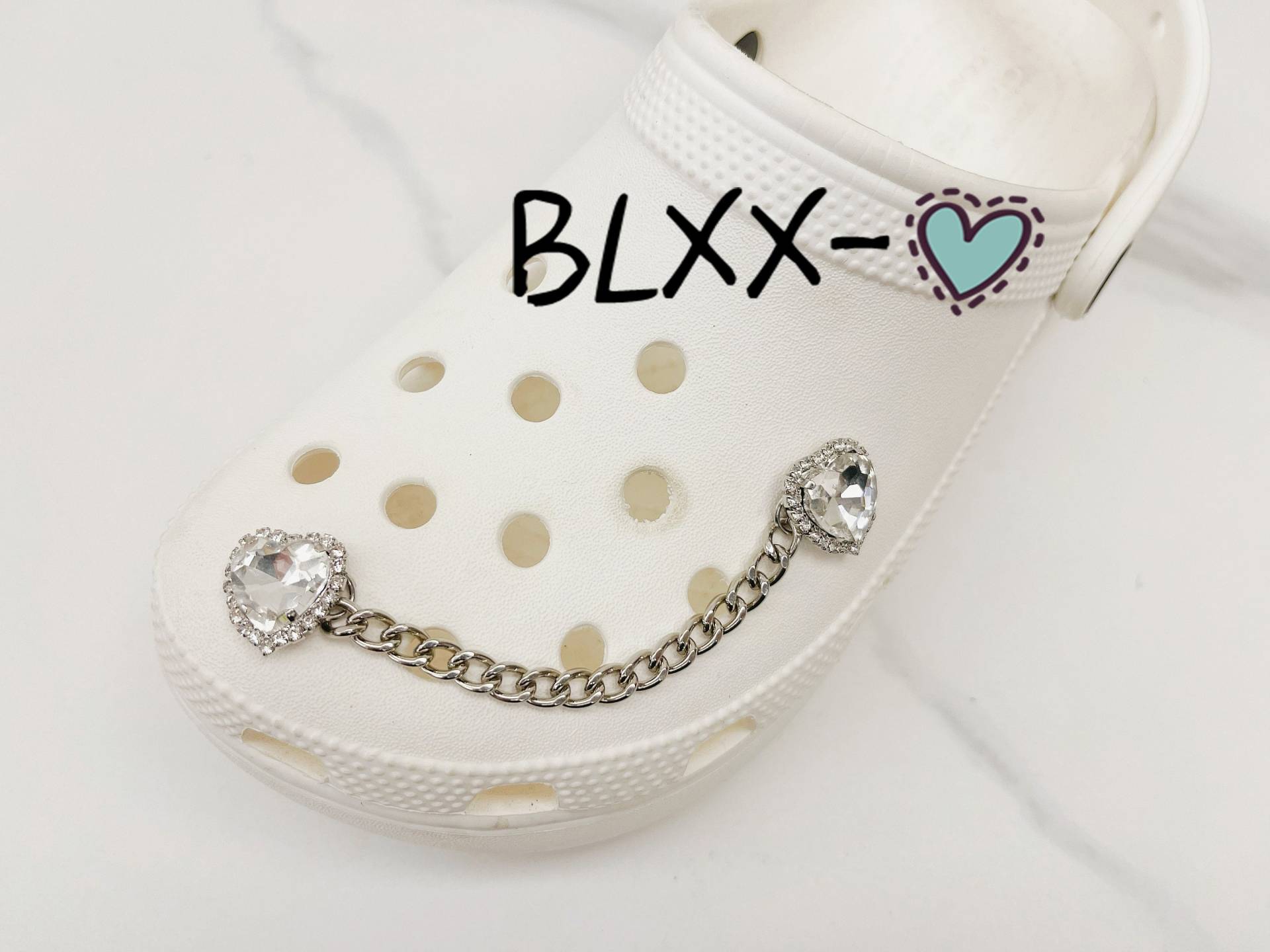 Clog Charms Kette - Liebe Strass Schuh Charm, Crog Set Ketten Pack Schuh, Für Mädchen Erwachsene Jugendliche Frauen Geburtstagsgeschenk von BLXXs