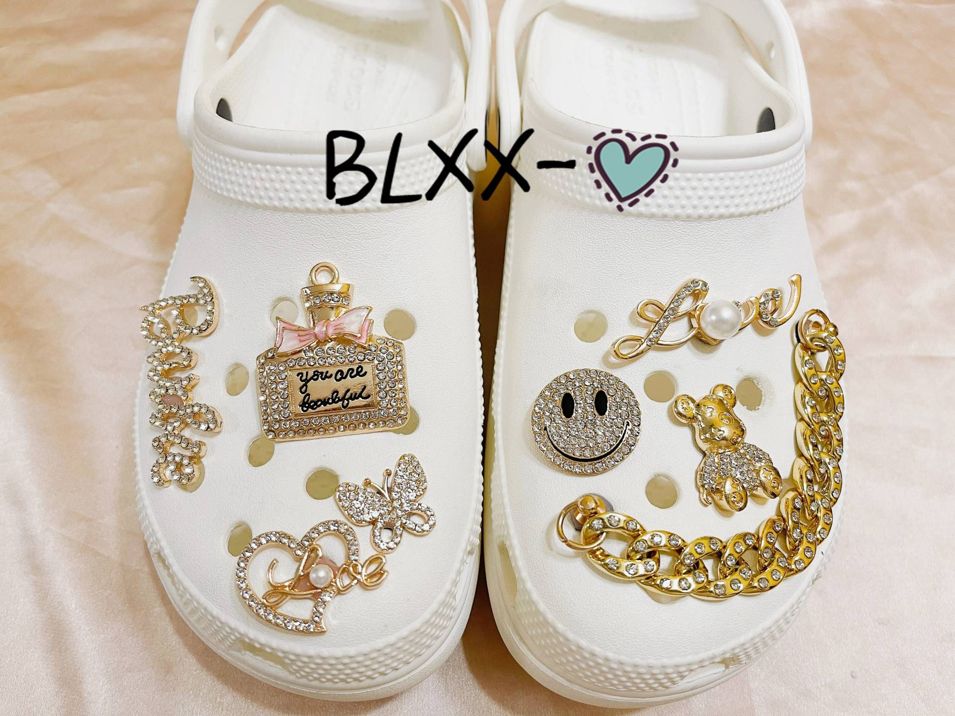 Schuh Charms Set Von 8 Mit Kette, Coole Bär Charm Zubehör Für Clog Dekoration Geschenk Mädchen Frauen von BLXXs