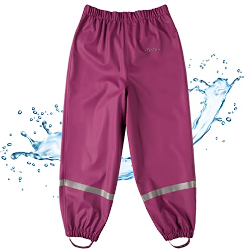 BMS Regenbundhose, wasserdicht für Mädchen in Beere Größe 116 von BMS