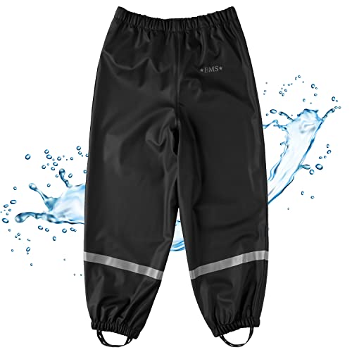 BMS Regenbundhose 100% wasserdicht für Kinder schwarz 104 von BMS