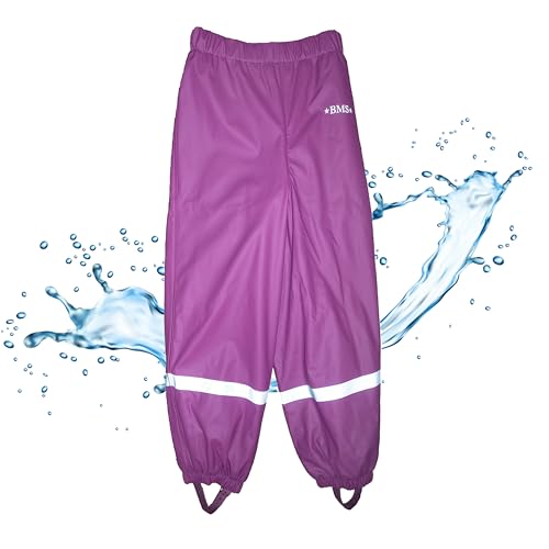 BMS Regenhose gefüttert | Schneehose | warme Bundhose Beere 122 von BMS