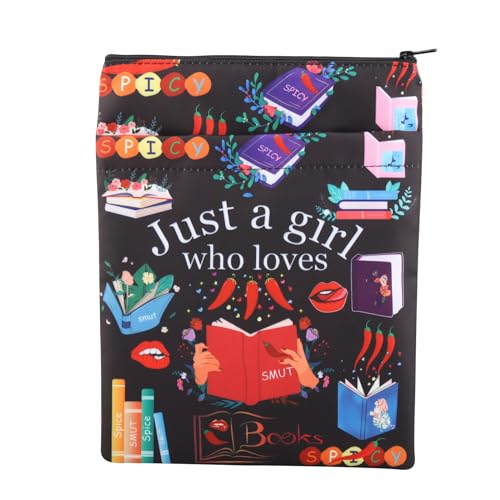 Schutzhülle für Buchliebhaber, mit Reißverschluss, Aufschrift "Just a Girl Who Loves Book", Geschenk von BNQL