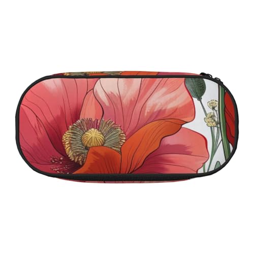BNVSADC Federmäppchen mit rotem Blumenmuster, Kunstdruck, Doppelreißverschluss, Stifteetui, Tasche, Halter, Büro, Schule, Organizer, Schreibwarentasche für Studenten, Teenager, Jungen, Mädchen, BNVSADC Federmäppchen mit rotem Blumenmuster, Kunstdruck, Doppelreißverschluss, Stifteetui, Tasche, Halter, Büro, Schule, Organizer, Schreibwarentasche für Studenten, Teenager, Jungen, Mädchen, von BNVSADC