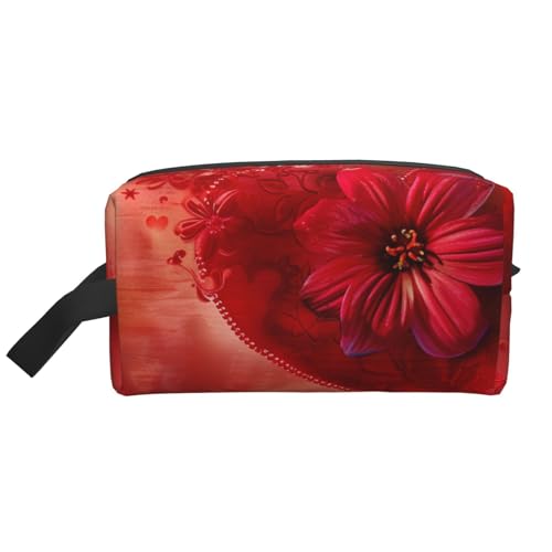 Bedruckte Make-up-Tasche zum Valentinstag, Reisen, tragbare Kosmetiktasche, große Kapazität, Make-up-Koffer, Kulturbeutel, Handtaschen-Organizer für Frauen, weiß, Einheitsgröße, Kosmetiktasche Bedruckte Make-up-Tasche zum Valentinstag, Reisen, tragbare Kosmetiktasche, große Kapazität, Make-up-Koffer, Kulturbeutel, Handtaschen-Organizer für Frauen, weiß, Einheitsgröße, Kosmetiktasche von BNVSADC