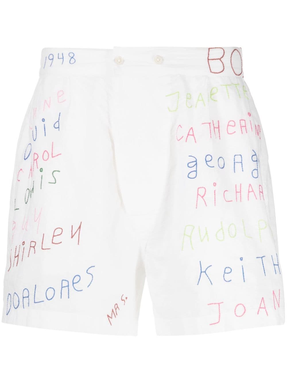 BODE Familial Hall Shorts - Weiß von BODE