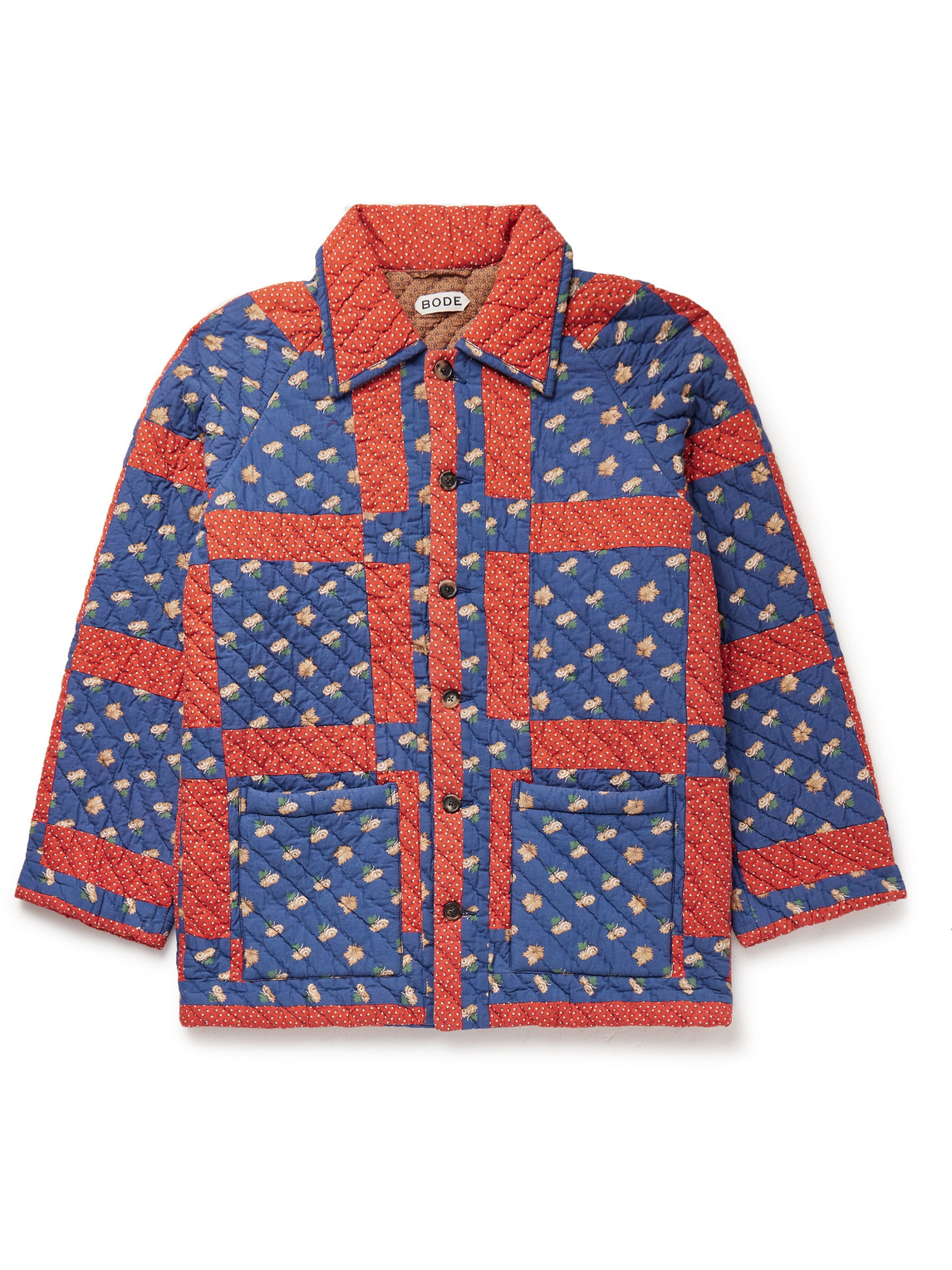 BODE - Sheepfold Quilted Padded Printed Cotton Jacket - Men - Blue - S von BODE