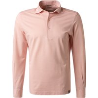 BOGGI MILANO Herren Polo-Shirt rosa Baumwoll-Jersey meliert von BOGGI MILANO