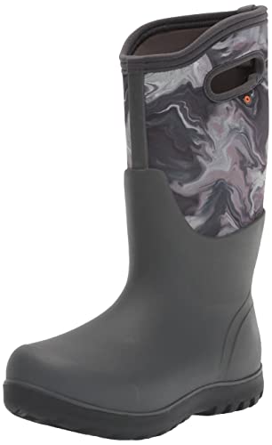 BOGS Damen Neo-Classic Stiefel Gummistiefel, Öl-Twist-Druck, Grau, 41.5 EU von BOGS