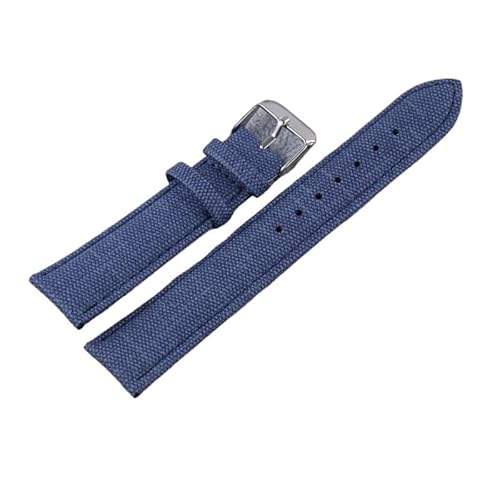 BOLEXA 10 12 14 16 18 20 22 mm Nylon Canvas Uhrenarmband Universalband for Damen Herren Ersatzarmband (Color : Dark Blue, Size : 16mm) von BOLEXA