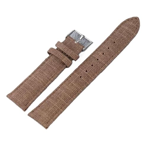 BOLEXA 10 12 14 16 18 20 22 mm Nylon Canvas Uhrenarmband Universalband for Damen Herren Ersatzarmband (Color : Dark Brown, Size : 10mm) von BOLEXA