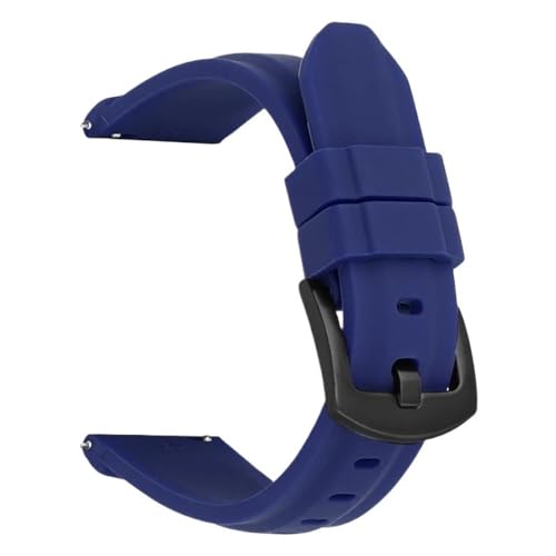 BOLEXA Silikonarmband Universal Sport Silikon Uhr Band 20mm 22mm 24mm 26mm Quick Release Gummi Armband Frauen Männer armband Gürtel (Color : Blue (Black), Size : 26mm) von BOLEXA