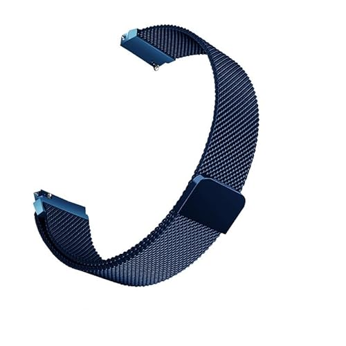 BOLEXA edelstahl uhrenarmband Edelstahl-Mesh-Armband, Schnellverschluss-Uhrenarmband, Herren- und Damenarmband, 20 mm, 16 mm (Color : Blau, Size : 14mm) von BOLEXA