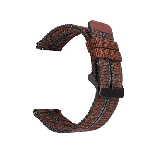 BOLEXA nato strap 22 mm elastisches Nylon-Uhrenarmband, Schnellverschluss-Riemen, Ersatzarmband for Herren und Damen, universelles Armband-Zubehör Nylon Uhrenarmbänder (Color : Brown black buckle, S von BOLEXA