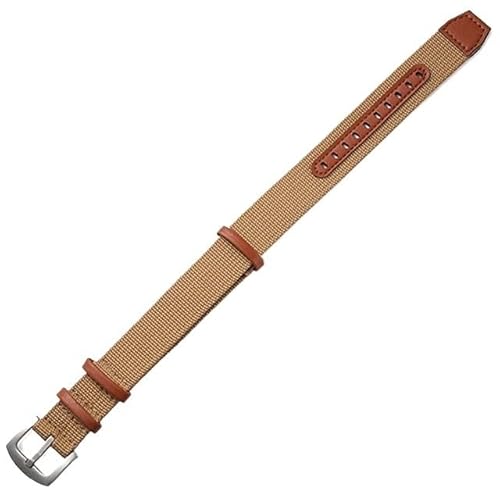 BOLEXA nato strap Nylon + Leder Uhr Band 20mm 22mm for Männer Frauen Geflochtene Armband Ersatz Handgelenk Band Sport Uhr Strap zubehör Nylon Uhrenarmbänder (Color : Brown silver, Size : 20mm) von BOLEXA