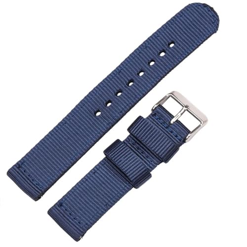 BOLEXA nato strap Nylon Canvas Uhrenarmbänder Damen Herren Sportarmband 18mm 20mm 22mm 24mm Uhren Zubehör Schnellverschluss Federsteg Nylon Uhrenarmbänder (Color : Khaki, Size : 24mm) von BOLEXA