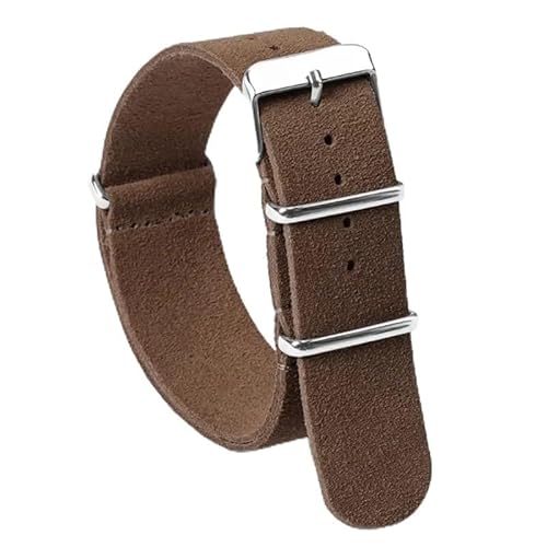 BOLEXA uhr Lederarmband Weiches Leder-Uhrenarmband, 20 mm, 22 mm, Universal-Armband, Ersatzarmband, Herren- und Damen-Sportuhr-Zubehör (Color : Dark brown, Size : 22mm) von BOLEXA