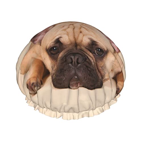 Coole Hunde-Duschhaube, doppellagig, wasserdicht, wiederverwendbar, PEVA, elastisch, Badekappe für Damen und Herren, Spa, Salon von BOMENG